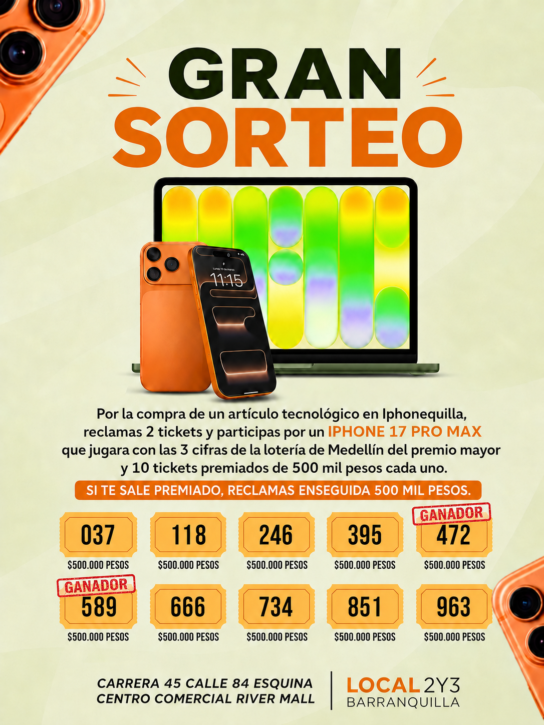 SORTEO CLIENTE! GANATE UN IPHONE 17 PRO MAX